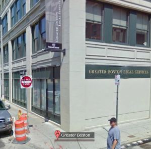 Outside Greater Boston Legal Services. Photo taken from Google Maps Street View.